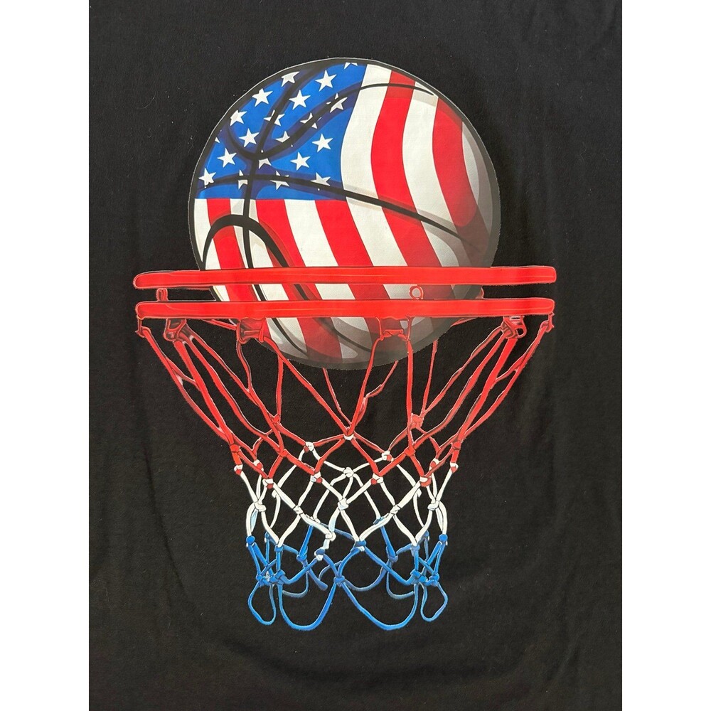 American flag basketball shirt size large